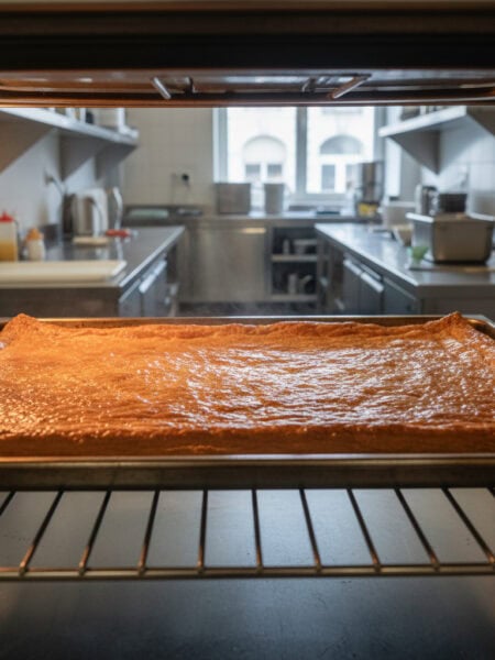 Hefekuchen im Ofen, Küche, Bio-Gastronomie, Salzburg, Kleinarl, Isvan Varga.