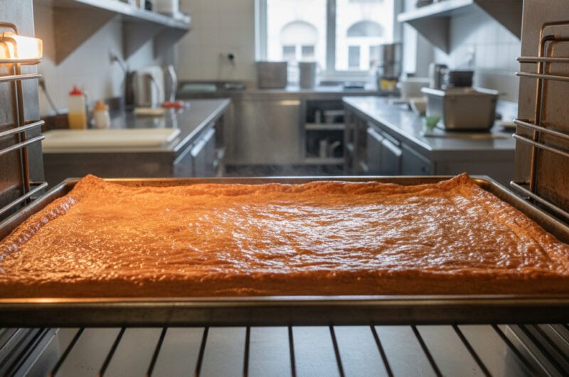 Hefekuchen im Ofen, Küche, Bio-Gastronomie, Salzburg, Kleinarl, Isvan Varga.